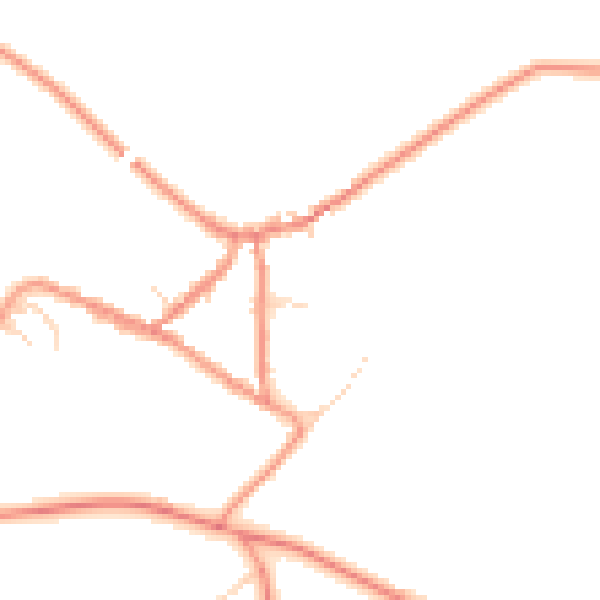 Daytime road noise heatmap for SK13 1EE