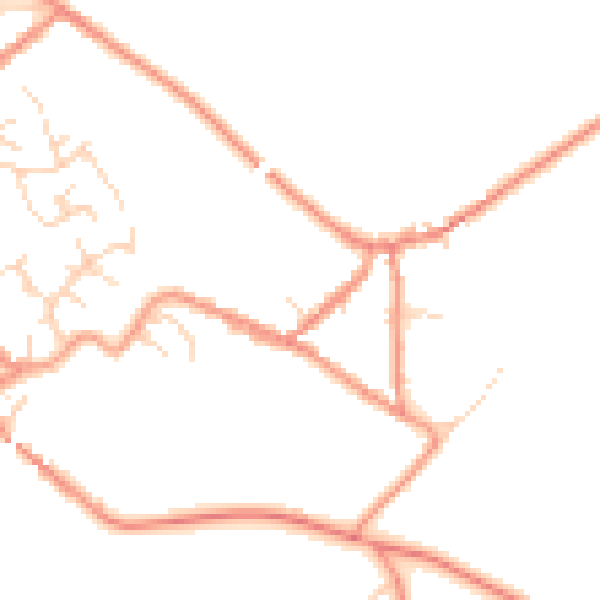 Daytime road noise heatmap for SK13 1EG