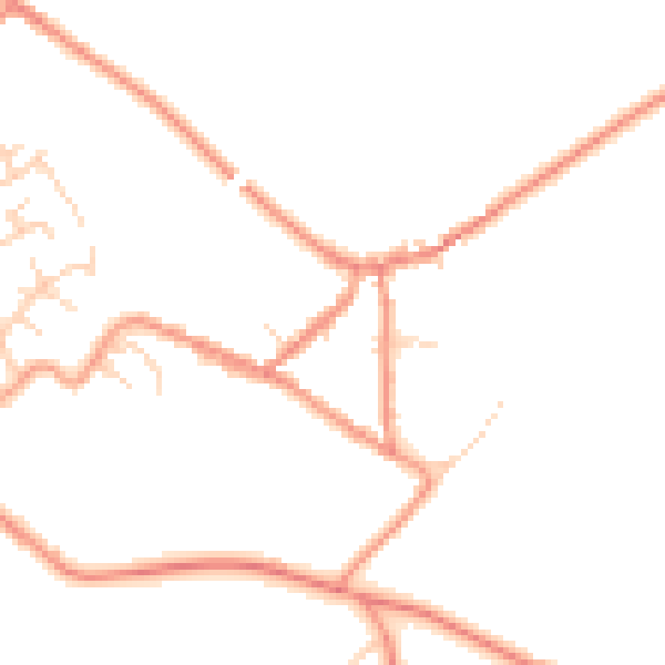 Daytime road noise heatmap for SK13 1EH