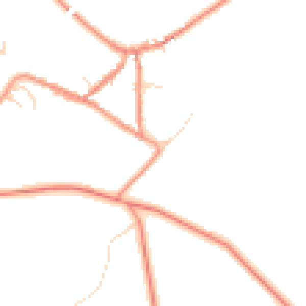 Daytime road noise heatmap for SK13 1EW