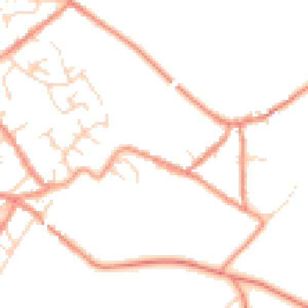 Daytime road noise heatmap for SK13 1EY