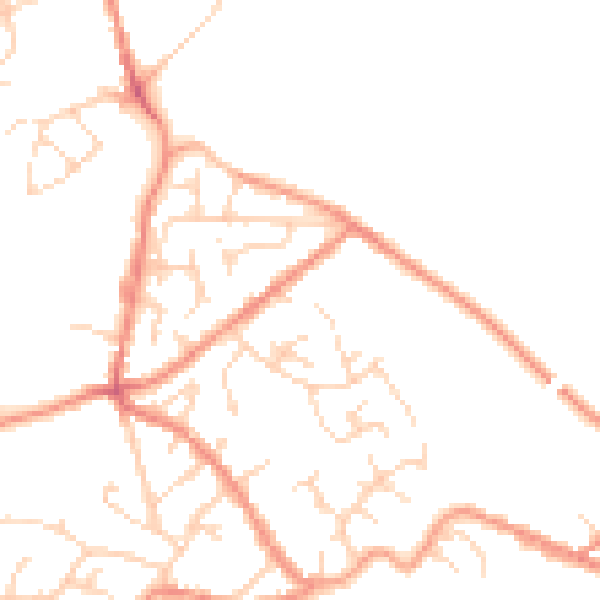 Daytime road noise heatmap for SK13 1GA