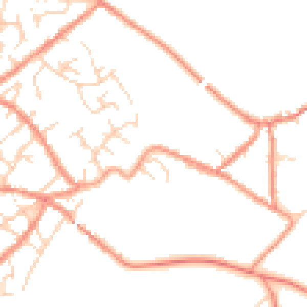 Daytime road noise heatmap for SK13 1GH