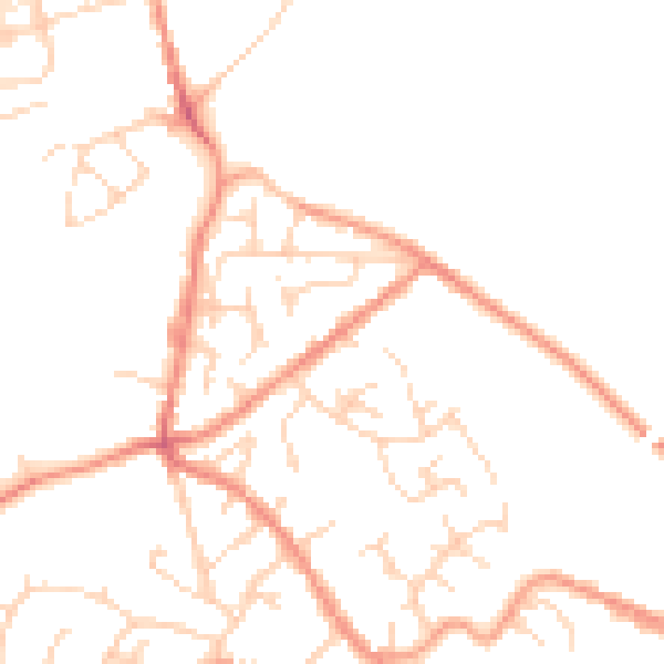Daytime road noise heatmap for SK13 1HF