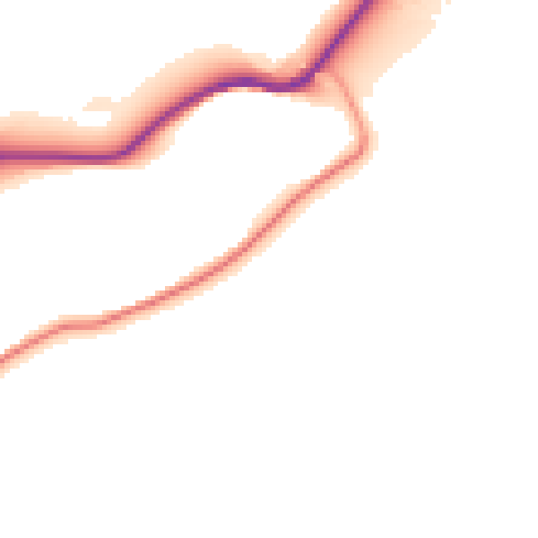 Daytime road noise heatmap for SK13 1JB