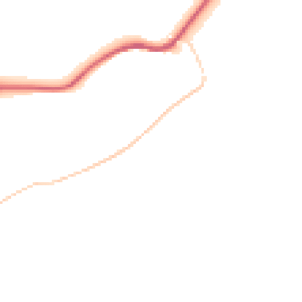 Night-time road noise heatmap for SK13 1JB