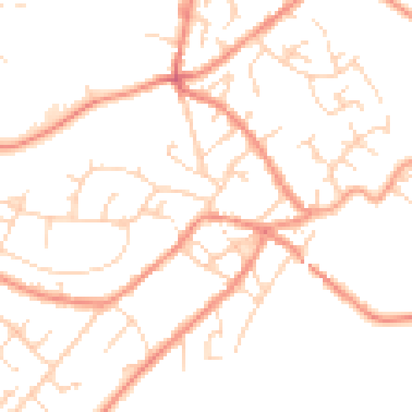 Daytime road noise heatmap for SK13 1NT