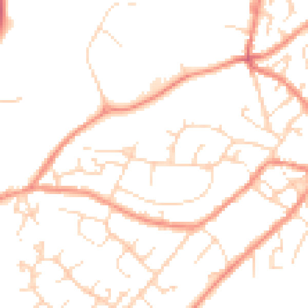 Daytime road noise heatmap for SK13 1PG