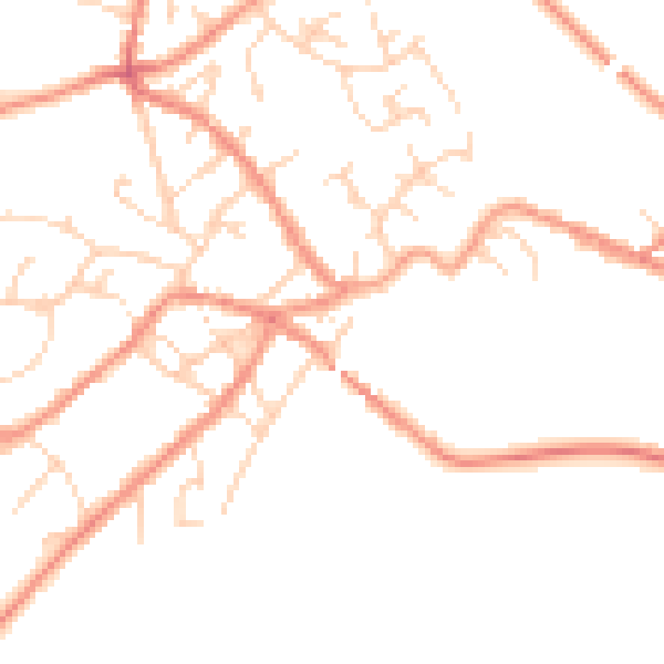 Daytime road noise heatmap for SK13 2AQ