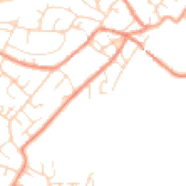 Daytime road noise heatmap for SK13 2AU