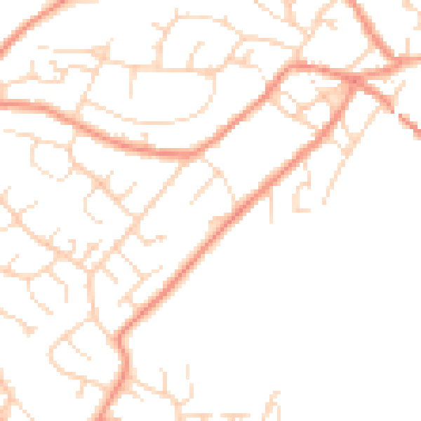 Daytime road noise heatmap for SK13 2AX