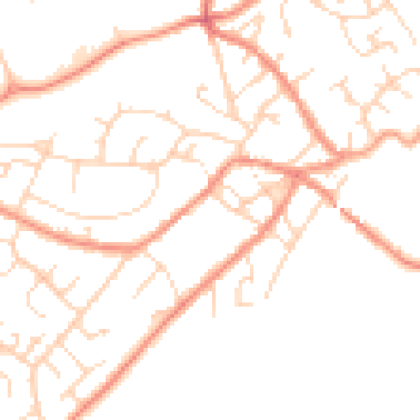 Daytime road noise heatmap for SK13 2DL