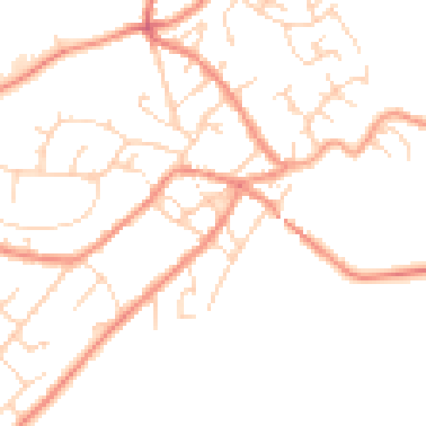 Daytime road noise heatmap for SK13 2DQ