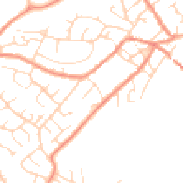 Daytime road noise heatmap for SK13 2DS