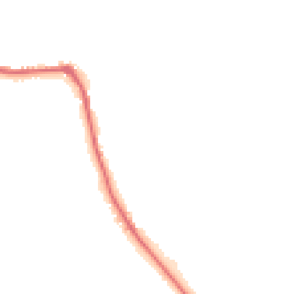 Night-time road noise heatmap for SK13 2RD