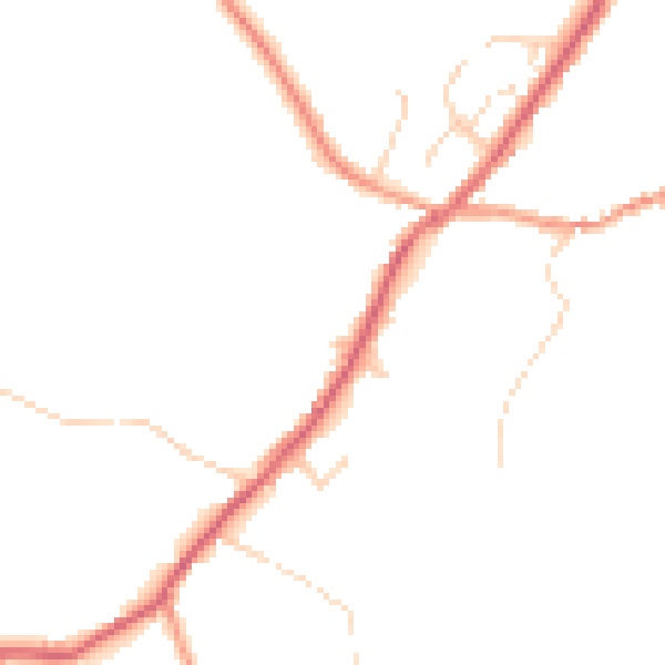 Daytime road noise heatmap for SK13 5BZ