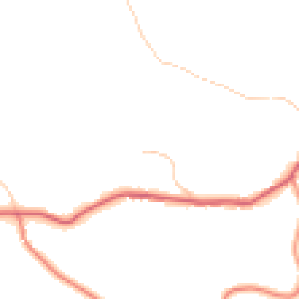 Daytime road noise heatmap for SK13 5DB