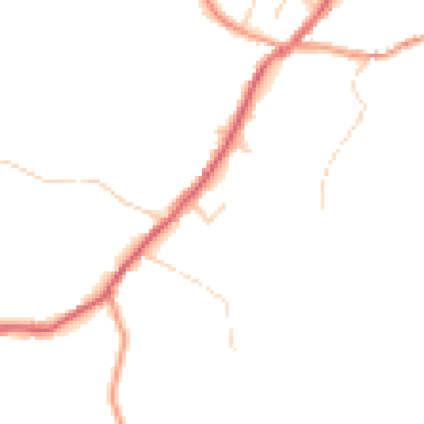 Daytime road noise heatmap for SK13 5DD