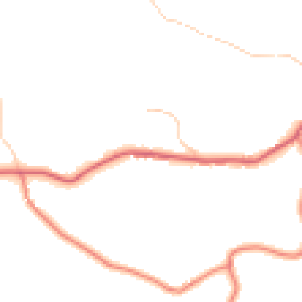 Daytime road noise heatmap for SK13 5DL