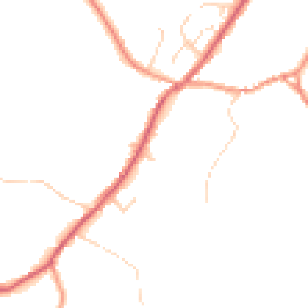 Daytime road noise heatmap for SK13 5DW