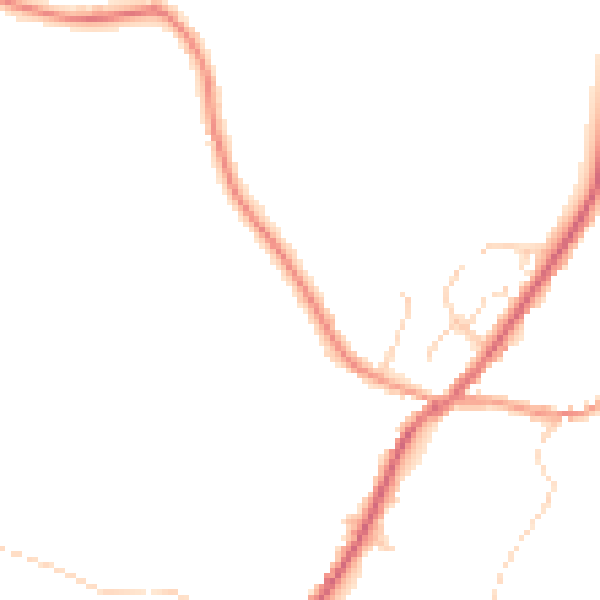Daytime road noise heatmap for SK13 5ET