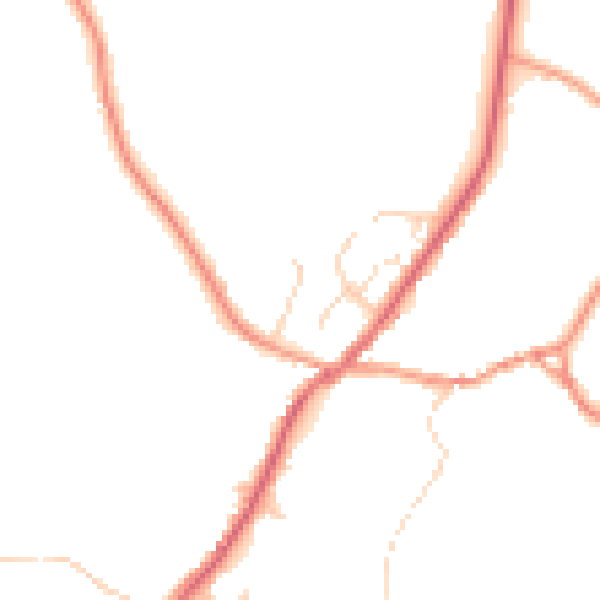 Daytime road noise heatmap for SK13 5EU