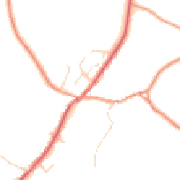 Daytime road noise heatmap for SK13 5EZ