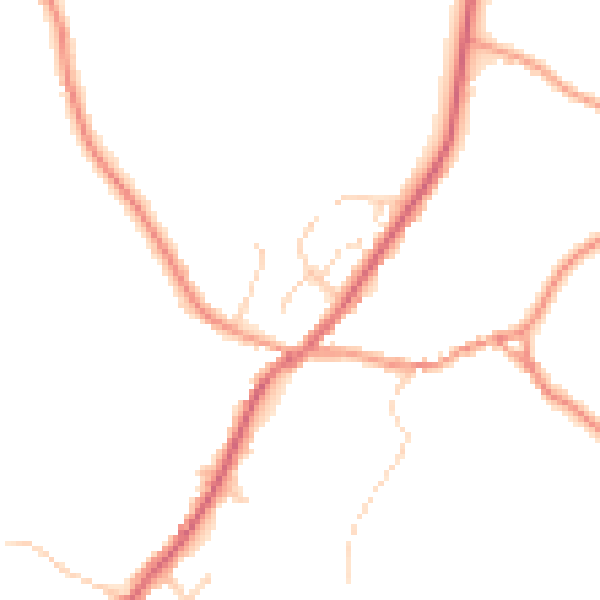 Daytime road noise heatmap for SK13 5HE