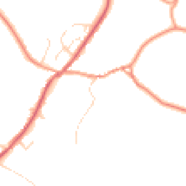 Daytime road noise heatmap for SK13 5HJ