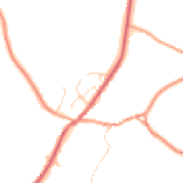 Daytime road noise heatmap for SK13 5HW