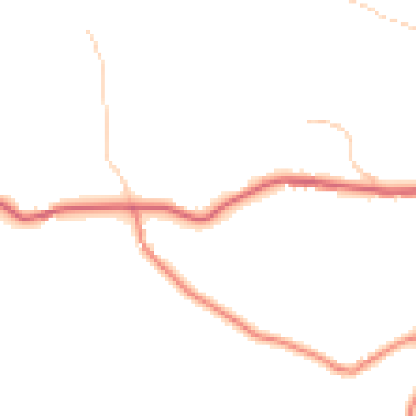 Daytime road noise heatmap for SK13 5RR