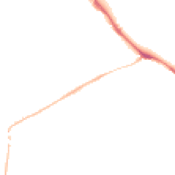 Night-time road noise heatmap for SK13 6DA