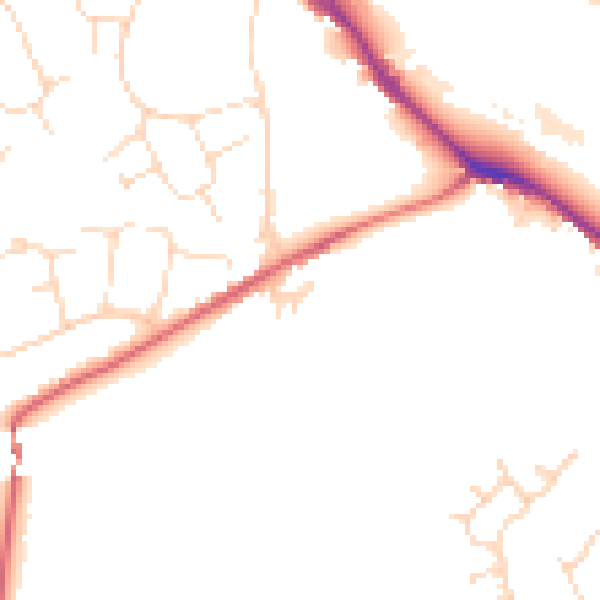 Daytime road noise heatmap for SK13 6DB