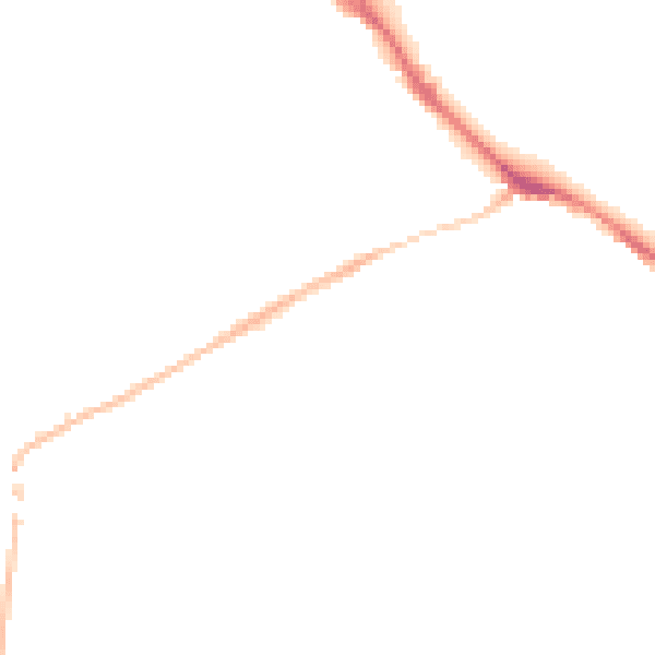 Night-time road noise heatmap for SK13 6DB