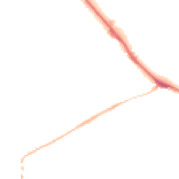 Night-time road noise heatmap for SK13 6EH