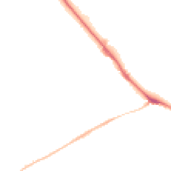 Night-time road noise heatmap for SK13 6EW