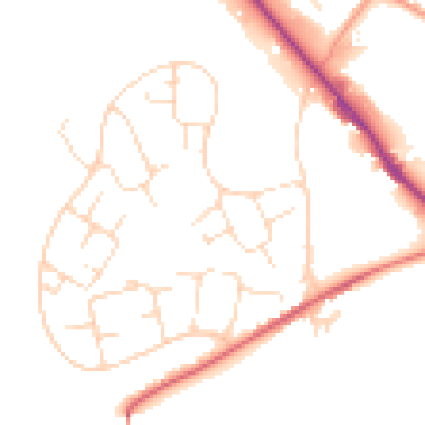 Daytime road noise heatmap for SK13 6GB