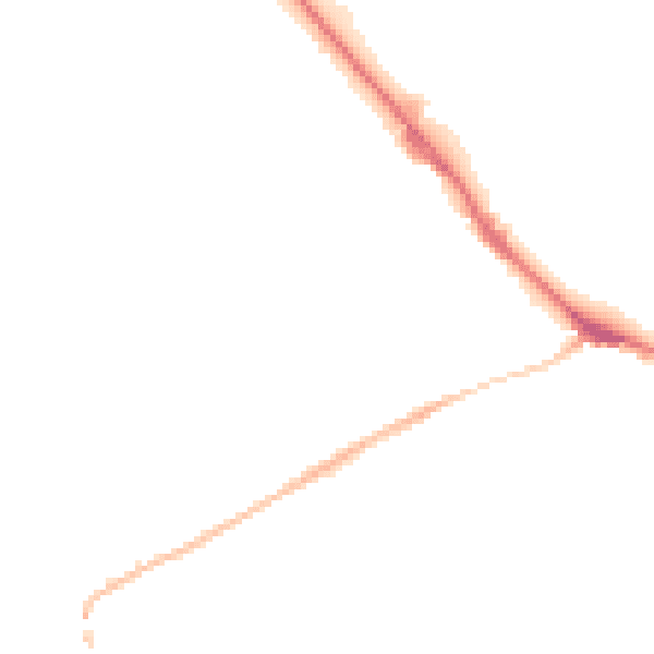 Night-time road noise heatmap for SK13 6HB