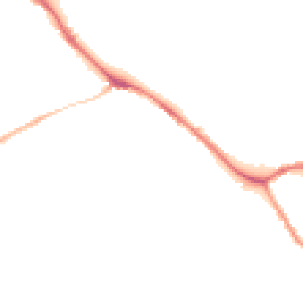 Night-time road noise heatmap for SK13 6PA