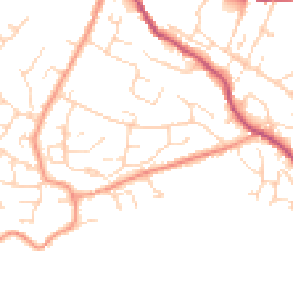 Daytime road noise heatmap for SK13 6PD