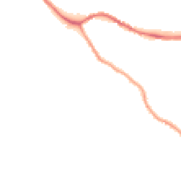 Night-time road noise heatmap for SK13 6PE