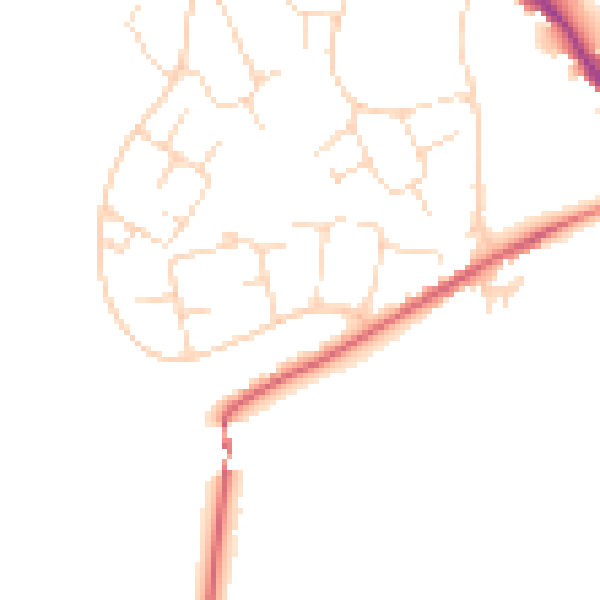 Daytime road noise heatmap for SK13 6TB