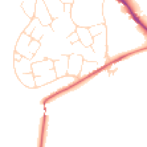 Daytime road noise heatmap for SK13 6TD