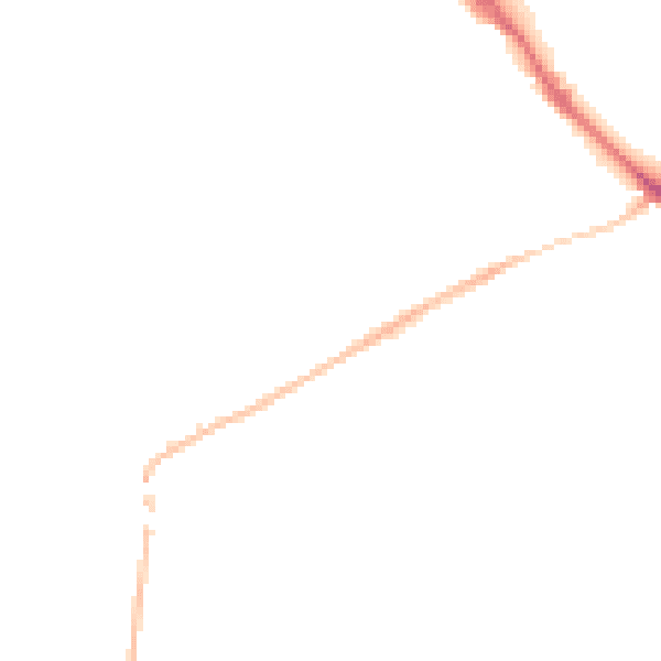 Night-time road noise heatmap for SK13 6TU