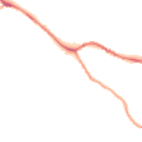Night-time road noise heatmap for SK13 6UP