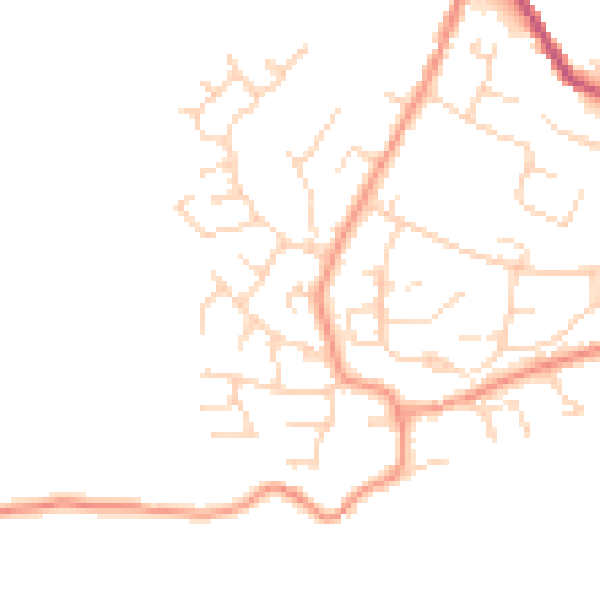 Daytime road noise heatmap for SK13 6XU