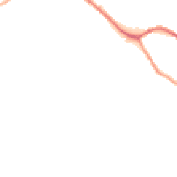 Night-time road noise heatmap for SK13 6YT