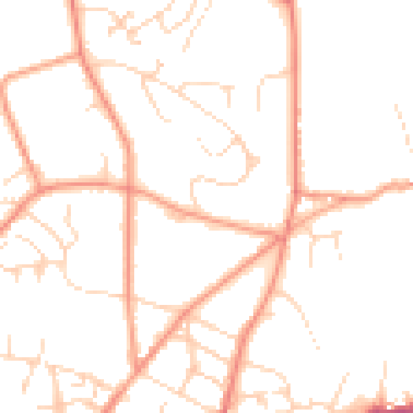 Daytime road noise heatmap for SK13 7DP