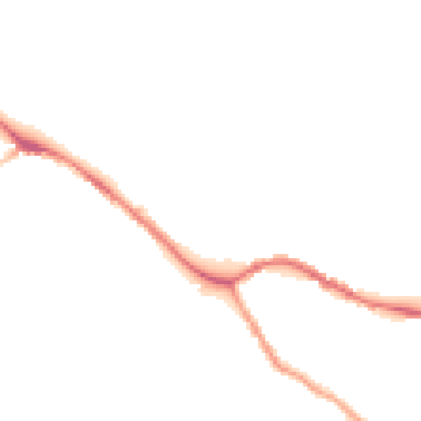 Night-time road noise heatmap for SK13 7GA