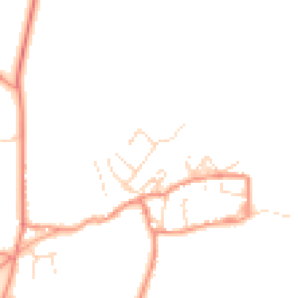 Daytime road noise heatmap for SK13 7PZ